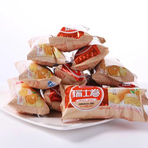 Cookie Biscuits Flow Wrapper Machine swiss roll packing machines automatic China supplier supply with wholesale price